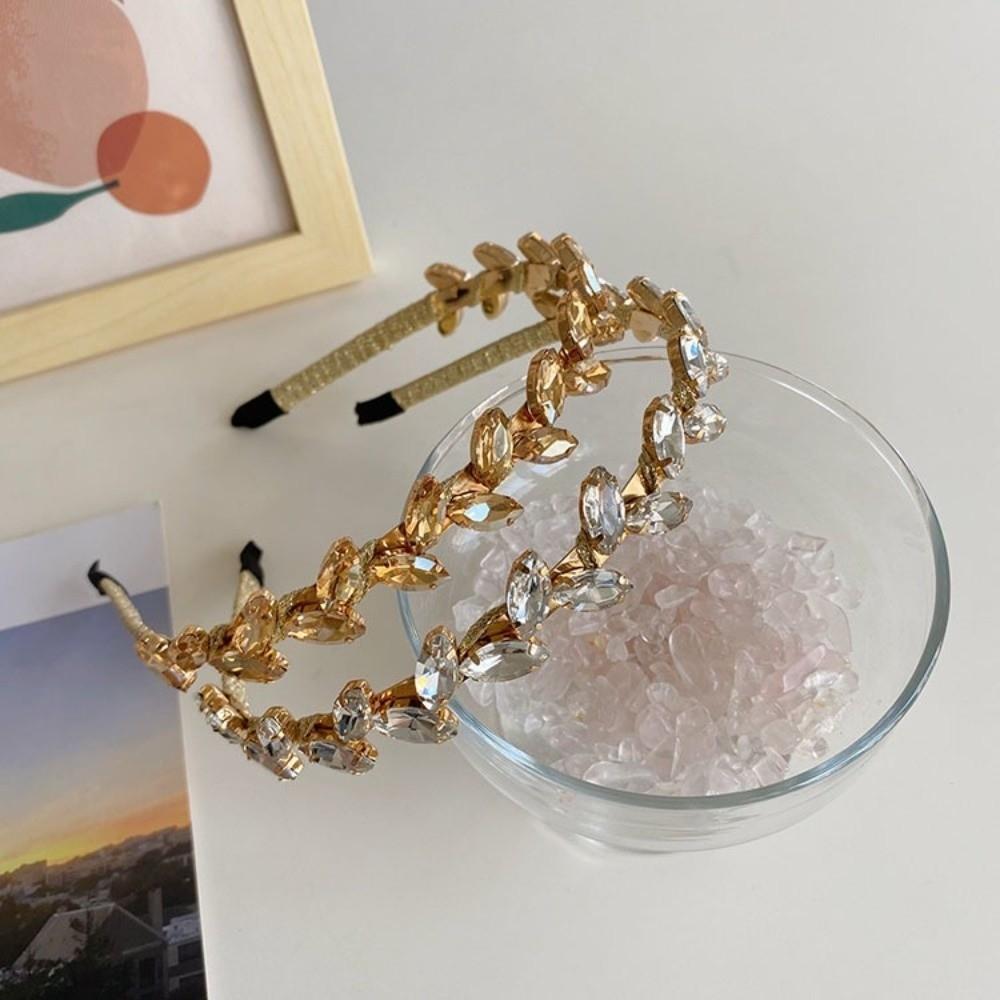 Bohemian Style Rhinestone Headbands Luxury Hair Accessories Holy Leaf Hairband  for Women