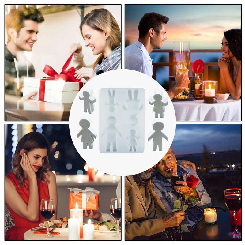 

Family Silicone Molds for Epoxy Resin Family 4-Figures Gypsum Molds Silicone Candle Molds Resin Casting Concrete Clay Plaster CN