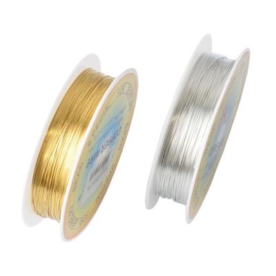 0.2-1mm Gold Silver Plated Cord String Thread Wire DIY Beading Line Jewelry Making Wire Thread