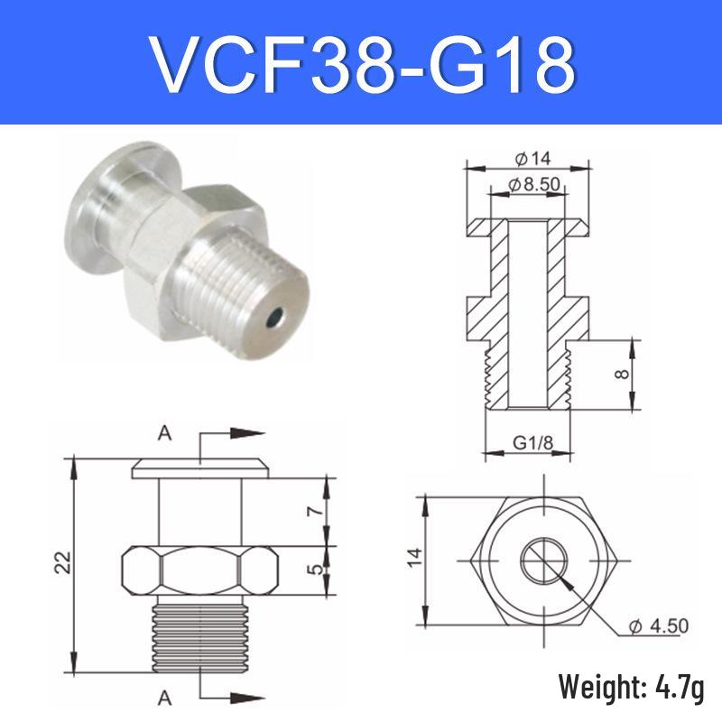 Vacuum Suction Cup Connector VM-G1 Threaded Barb Pneumatic Nozzle Adapter