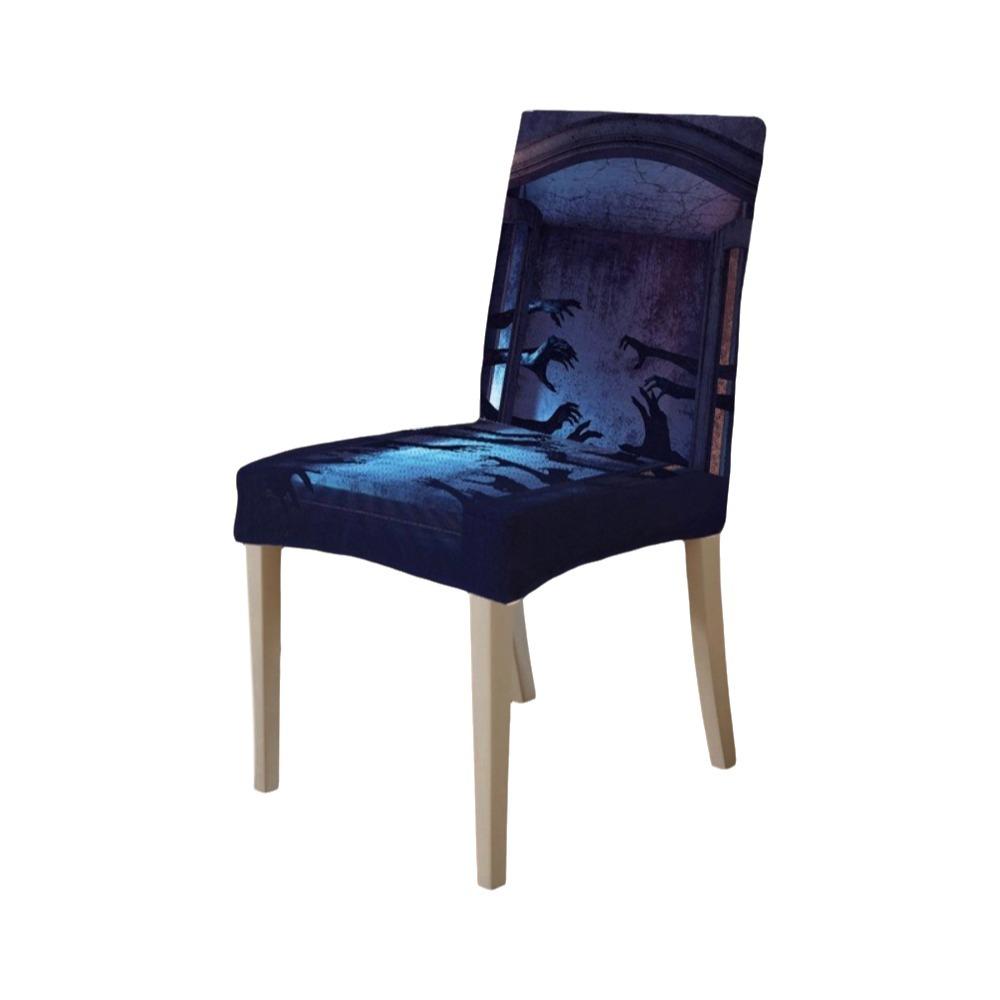Dust-proof Halloween Chair Covers Vintage Bloody Handprint Chair Cover for Home