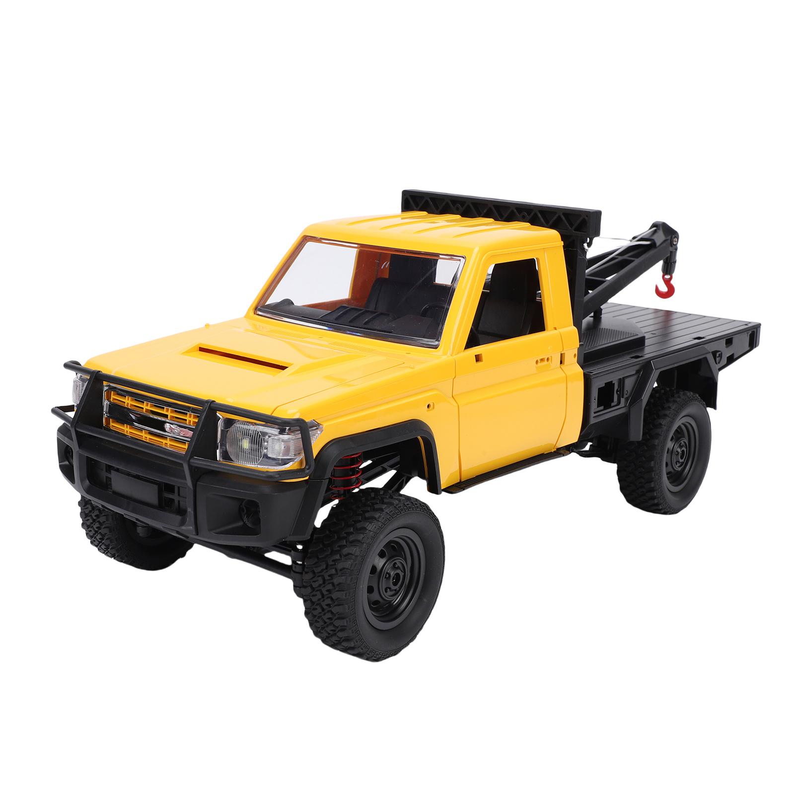 Remote Control Truck Crane, 1:12 Scale 4 Remote Control Crawler, 2.4Ghz Toy Pickup Truck with Lights, All Terrain Wrecker Vehicle for Kids