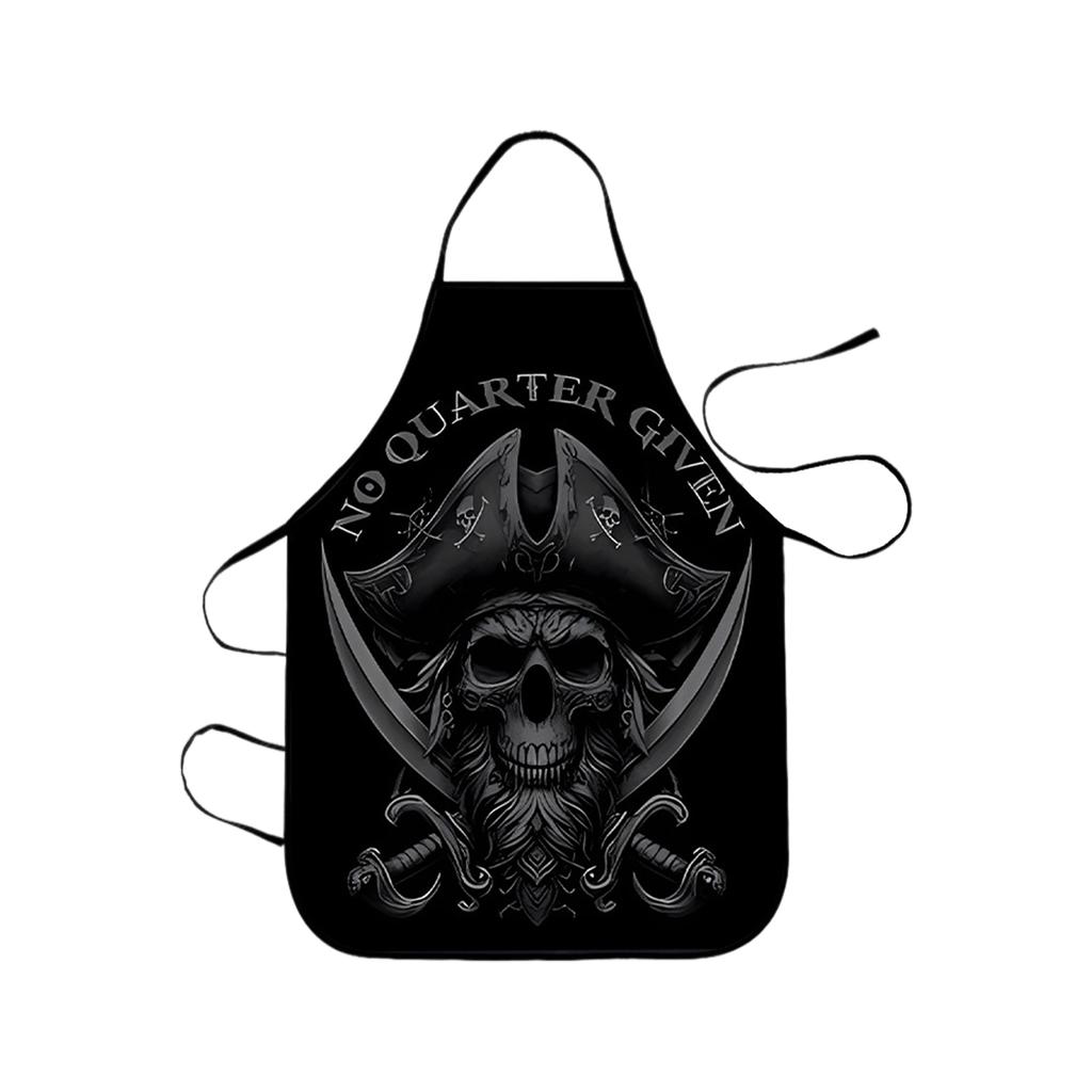 Classic Pirate Apron, Adjustable Waterproof Polyester Kitchen Apron For Men And Women Cooking, Baking, BBQ, Coffee Shop, Housewarming Gift, 25x29 Inch