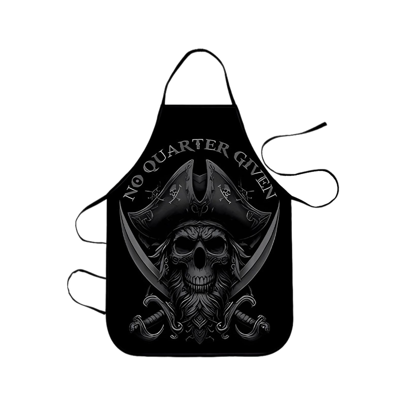 

Classic Pirate Apron, Adjustable Waterproof Polyester Kitchen Apron For Men And Women Cooking, Baking, BBQ, Coffee Shop, Housewarming Gift, 25x29 Inch One Size