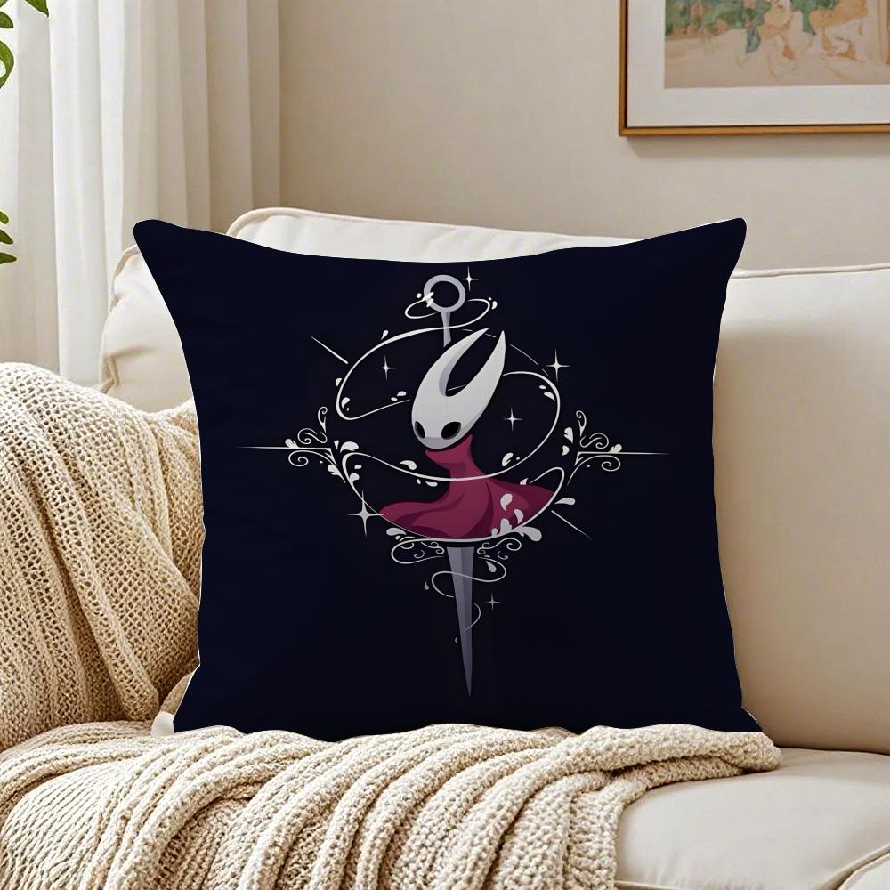 Indie Game The H-Hollow Knight Cushion Cover Linen Pillowcase Soft For Sofa Bed Home Room Decor