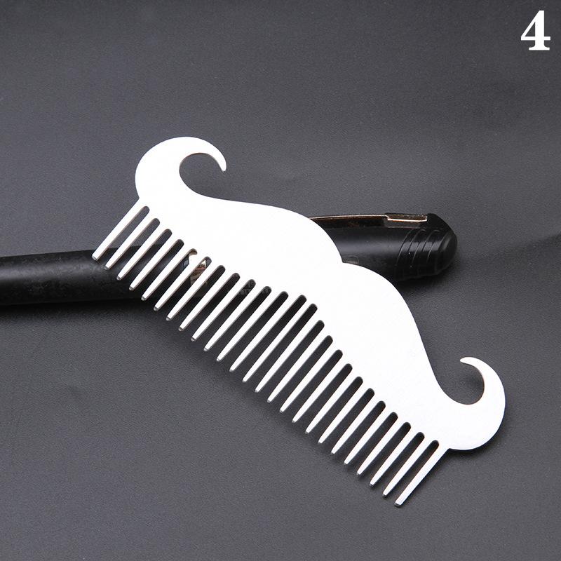 

Мужская расческа для бороды из нержавеющей стали, портативная мини-расческа для укладки маслом, для парикмахера, инструменты для ухода и придания формы усам, карманная расческа для волос