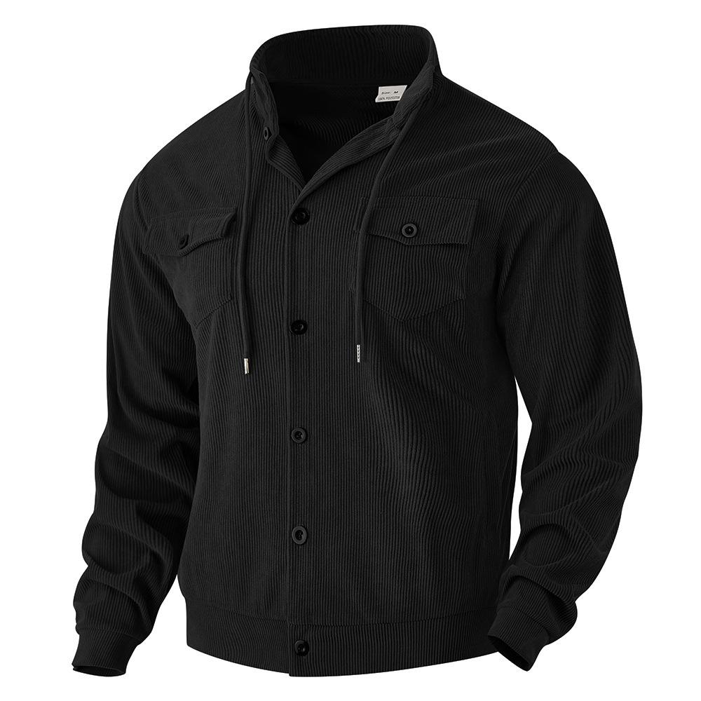 Autumn and Winter Jacket Men's Corduroy Lapel Jacket Men's New American Retro Multi-pocket Tooling Jacket