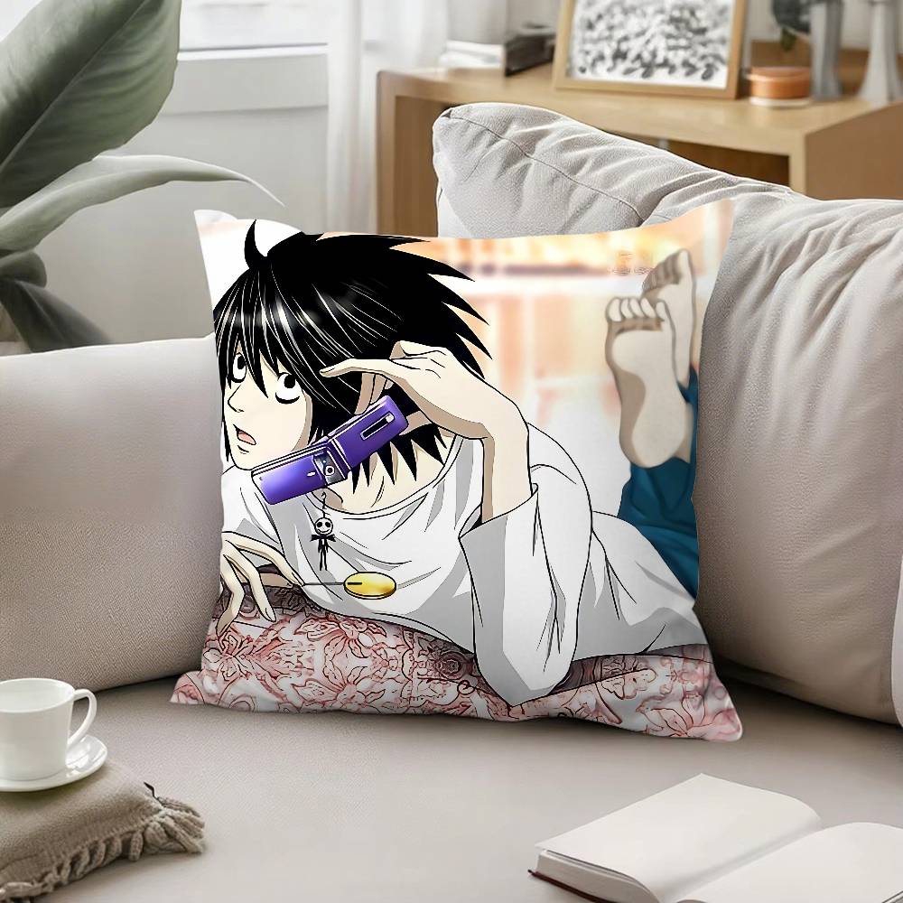 Coole H-Death Note Kissenbezug Kissenhülle Weich Niedlich Dekokissenbezug Für Auto Sofa Kissenbezug Polyester Mit Reißverschluss