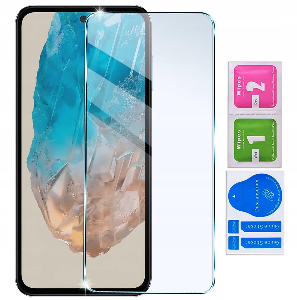 Samsung Galaxy M35 5G SMART MAGNET BOOK CASE WALLET RED+GLASS