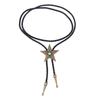 Vintage Star Choker Necklace Black Leather Cord Chain Necklace Waist Chain Fashion Jewelry Holiday Gifts for Men Women