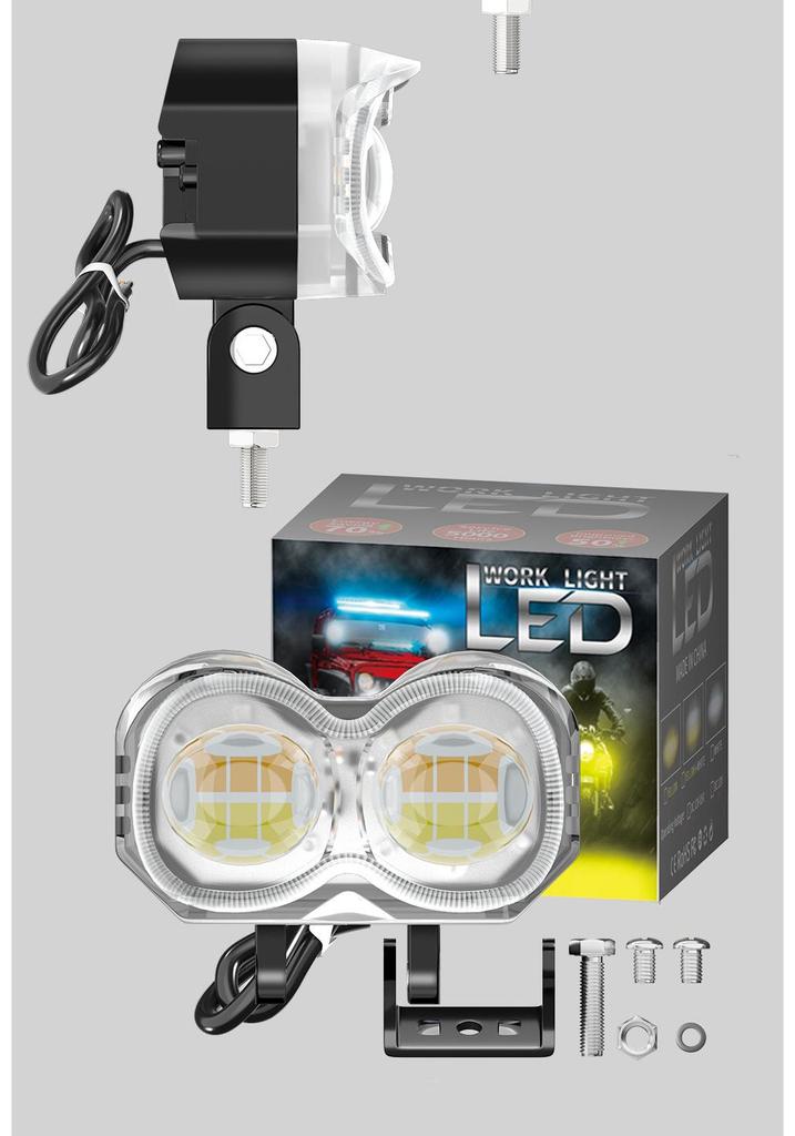 Motorcycle LED Headlight: Colorful Warning Light & Electric Vehicle Front Spotlight