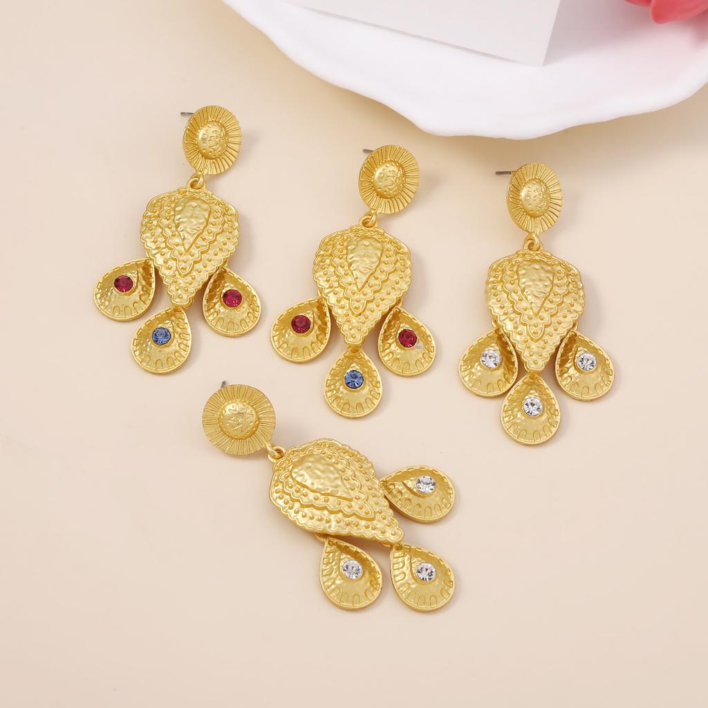 European and American Popular Fashion Versatile Stud Earrings, Medieval Vintage Western Retro Shoulder Sweeping High-end Earrings