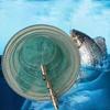 Stainless Steel Fishing Landing Net Nylon Mesh Fly Fishing Dip Net  For Freshwater Saltwater
