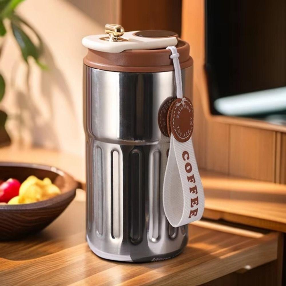 Creative Thermal Water Bottle 450ML Coffee Thermos Cup Outdoor Insulated Mug Household