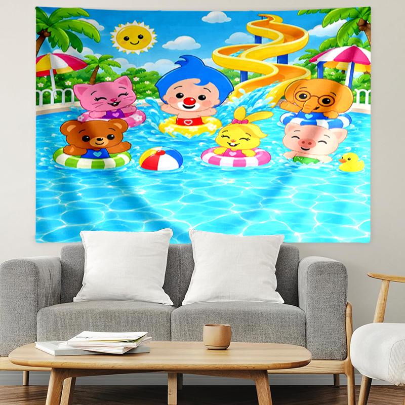 Plim Plim Print Tapestry, Lightweight Wall Hanging, for Bedroom, Dorm, Living Room, Home Art Decor, Birthday Christmas Gift for Friends