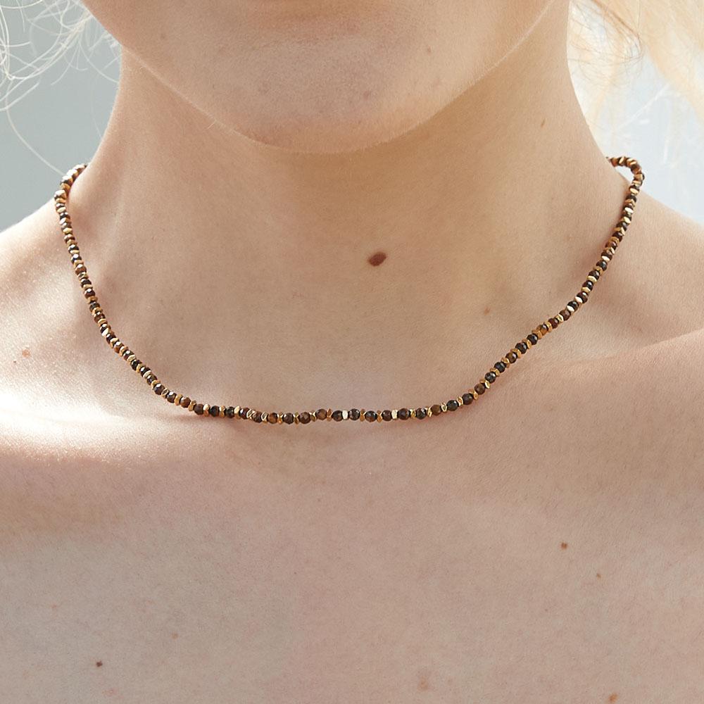 ZMZY Vintage Unique New Natural Stones Simple Choker Necklaces Women Beaded Collar Necklace Designer Jewelry Bijoux