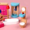 Hölzerne Mini-Möbelsets Kinder Kinder Haus Spielzeug - Schlafzimmer, Wohnzimmer, Küche, Badezimmerzubehör Jungen Mädchen Geschenke