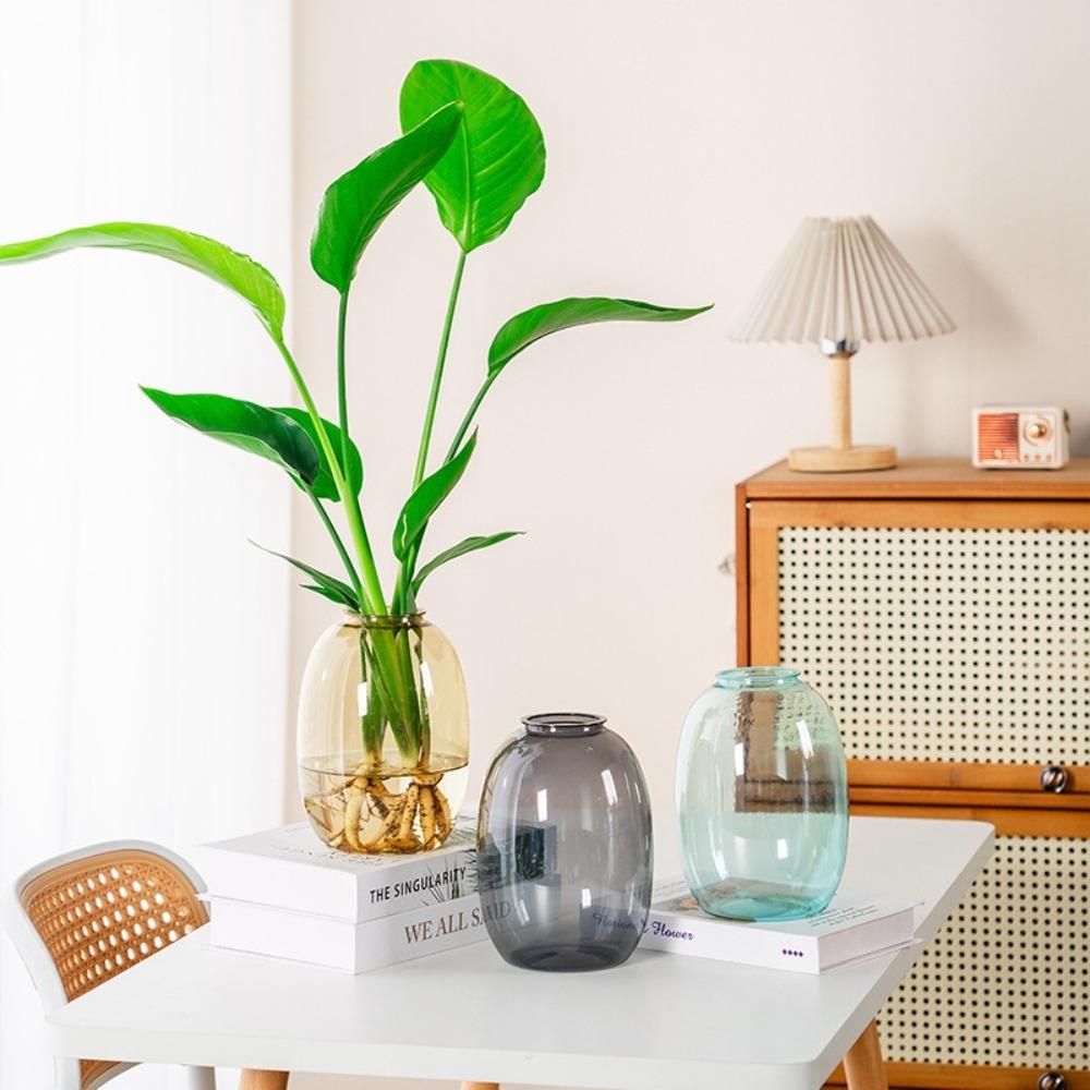 New Plastic Flower Bottle Transparnt Home Decor Aromatherapy Bottle Desktop Glass Flower Vase