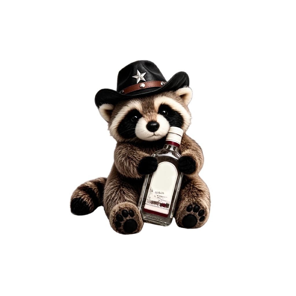 Raccoon Plush Stuffed Animal - Western Themed Toy for Collectors and Gift Giving