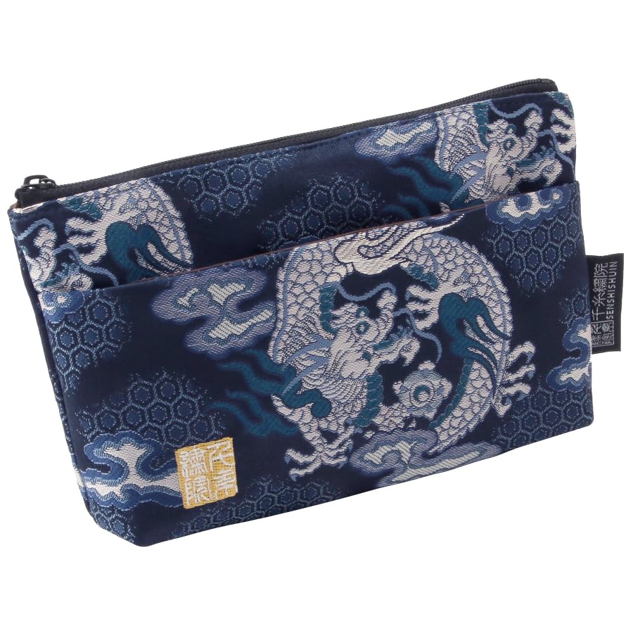 Senshishuin Nishijin Brocade Pouch Ai Shoryu (Lined) (Small)