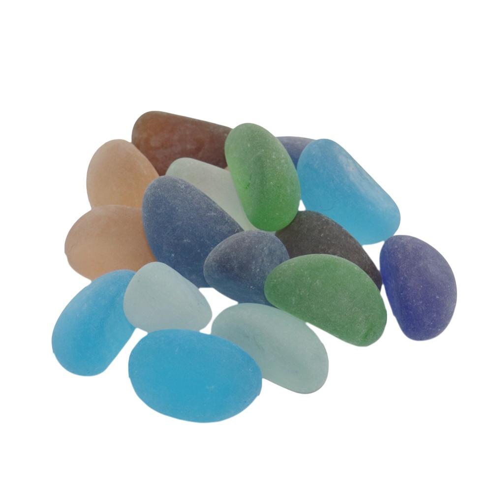 30 Stück Aquarium Blauer Himmel Cashew Glasperlen Fluoreszierender Stein Blaulichtstein Kristallstein Aquarium Dekorationszubehör