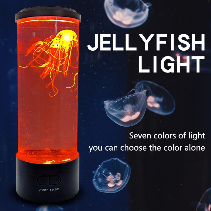 Color-Changing USB Jellyfish LED Lamp - Creative Cylindrical Night Light