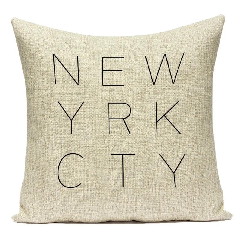 Letter Geometry Print Cushion Cover Decorative Pillow Cover Sofa Bed Car Throw Pillowcase Accessories Sweet Home Textile Decor