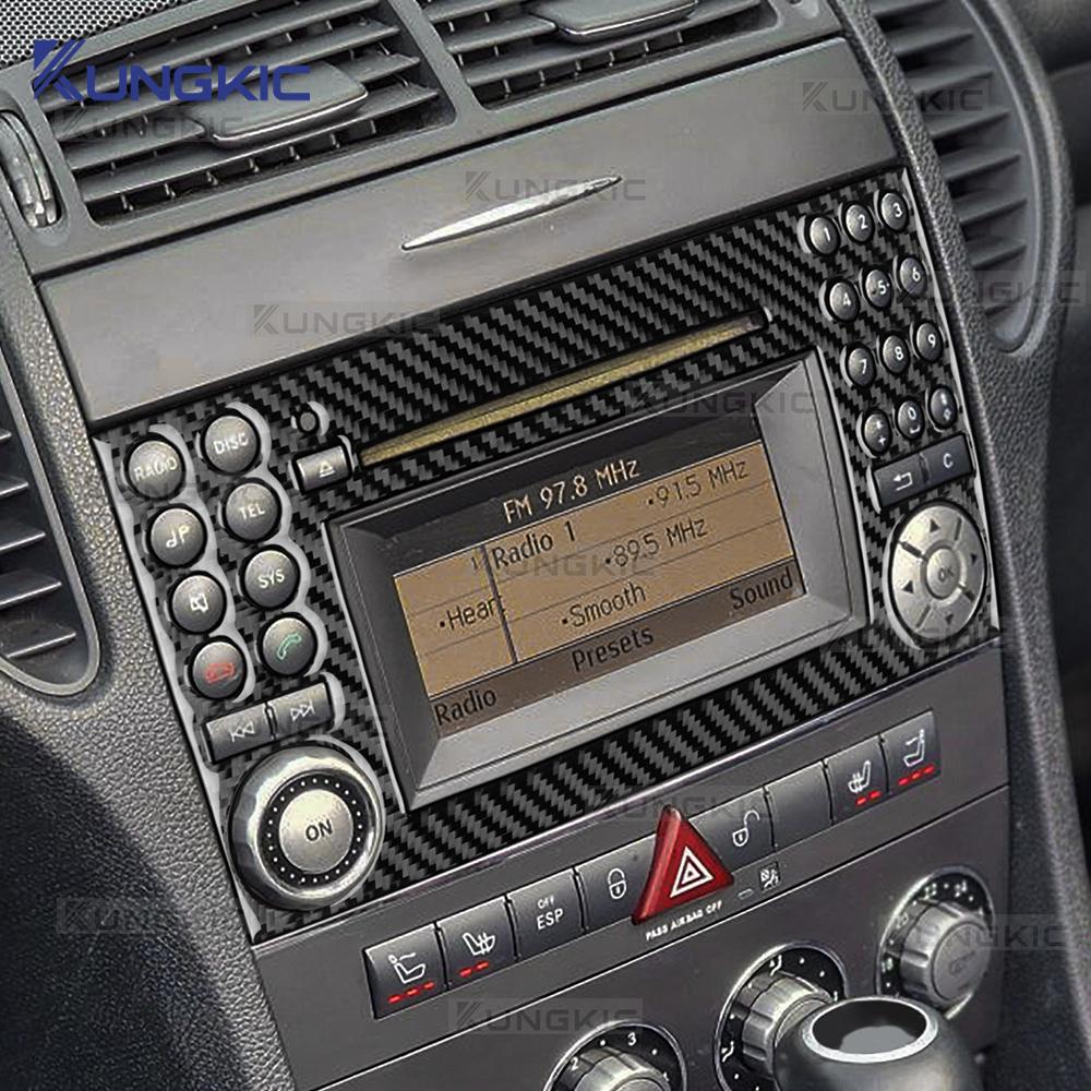 Koolstofvezel Middenconsolepaneel Trim Sticker voor Mercedes SLK R171 2004-2010
