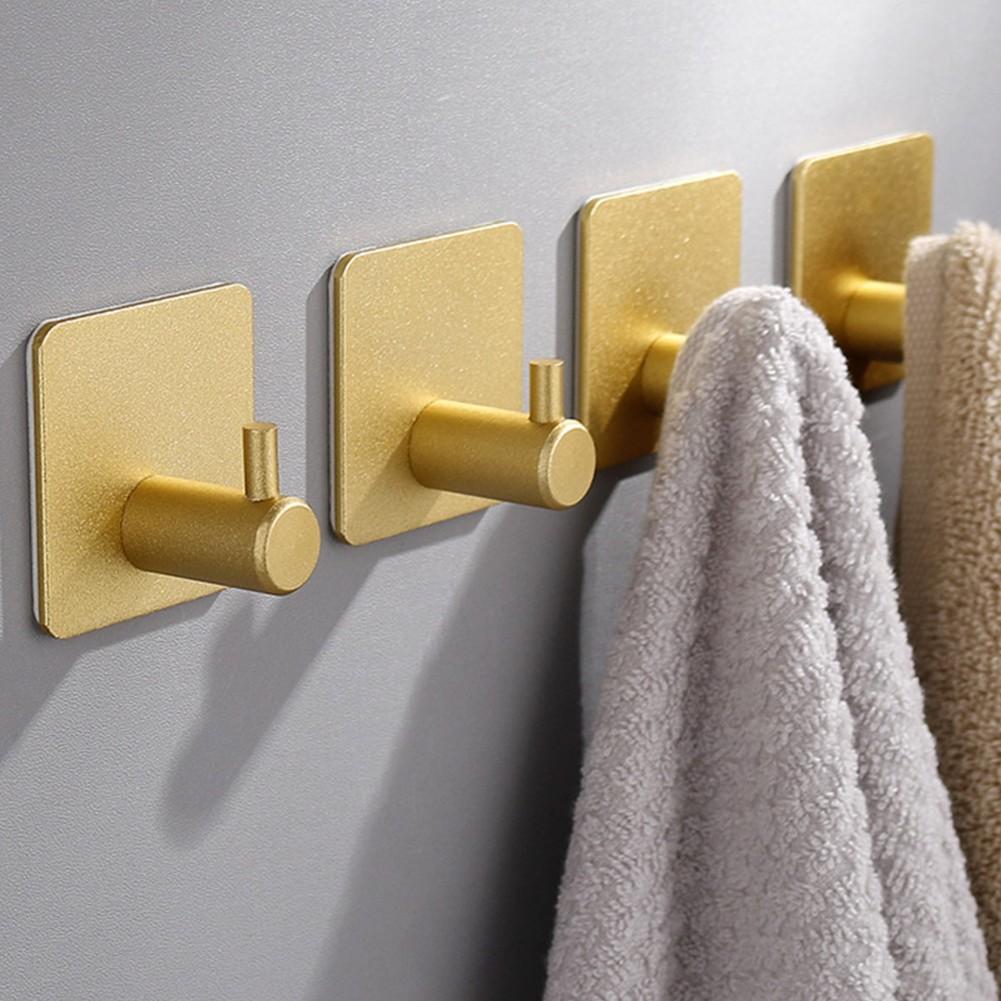 Aluminum alloy Gold Robe Towel Holder Hooks   Wall Door Mounted Bath