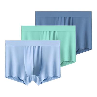 3 Adet Erkek İç Çamaşırı Buz İpeği Boxer Şort Erkek Külot Serin Nefes Alabilir Seksi İnce Külot U Dışbükey İç Giyim L XL XXL 3XL 4XL