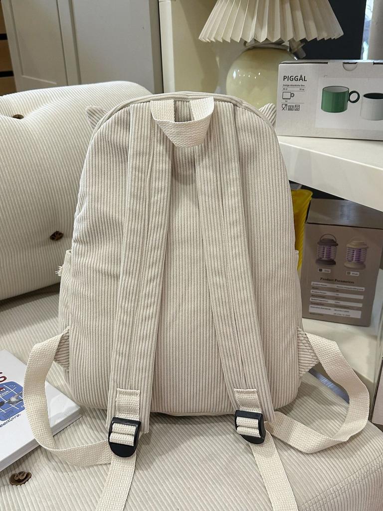 Cute Cat Cartoon Backpack For Girls And Boys With Pu Material For School And Travel