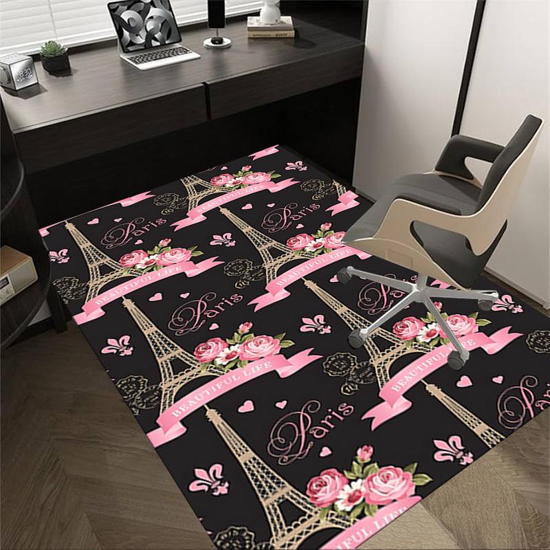

1PC Eiffel Tower Beautiful Life Extra Large Non-Slip Floor carpet, Office, family, bedroom, Studio - Large Area Rug,Longlasting Material-K0352 60cm by 90cm