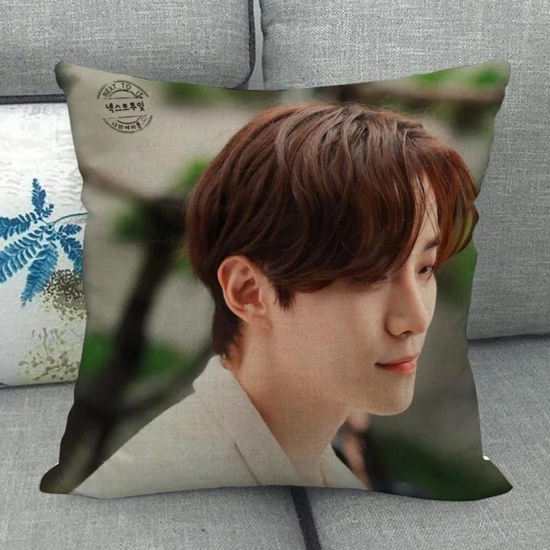 Kpop Lee Junho Pillowcase High Quality Home Textile Cotton Linen Fabric 45x45cm One Side Decoration Pillow Cover New WJY10.16