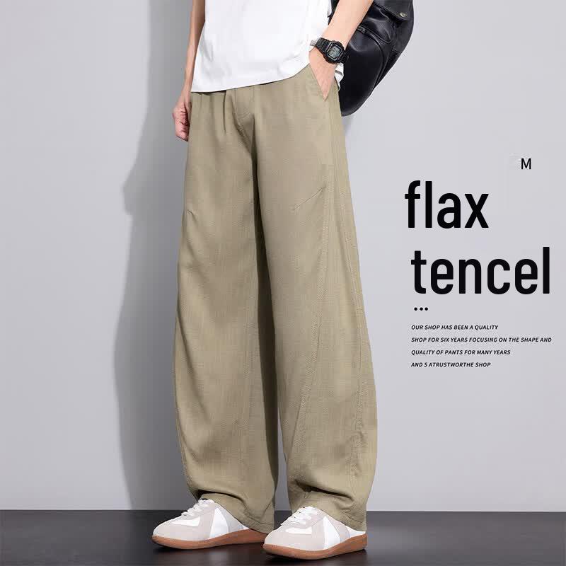 VUUG Men s Linen Blend Straight-Leg Casual Pants 3XL