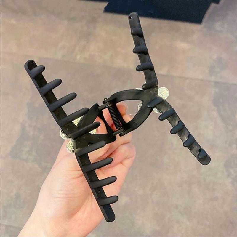 Μόδα Κλιπ Στερέωσης Λουλουδιών για Γυναίκες Μεγάλο Κλιπ για Κεφαλόδεσμο Φουρκέτα Ταμπεραμέντο Πίσω Κουτάλι Τηγάνι Κλιπ Μαλλιών Καρχαρία