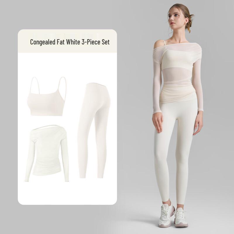 Junbie Women s 3-Piece Summer Mesh Yoga Set S