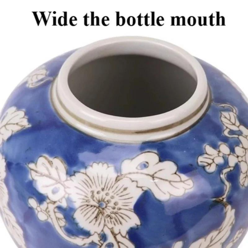 Luxury Vase Jingdezhen Blue and White Porcelain Vase Modern Creative Home Flower Arrangement Artwork Living Room Decorations