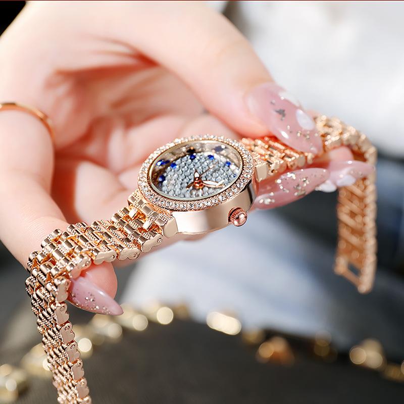 Hip Hop Quartz Watch Women Lady Iced Out Gold Watches Luxury Female Clock Fashion Quartz Watch for Women