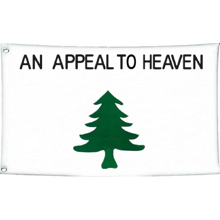 An Appeal to Heaven Flag Liberty Tree 3x5ft,Double Stitching On the Edge,Pine Tree Flags with 2 Rust-proof Brass Grommets. (3x5ft) 2x3ft