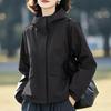 Korean Style High-End Special Edition Trendy Oversized Hooded Short Jacket Women Spring/Autumn Waterproof Coat