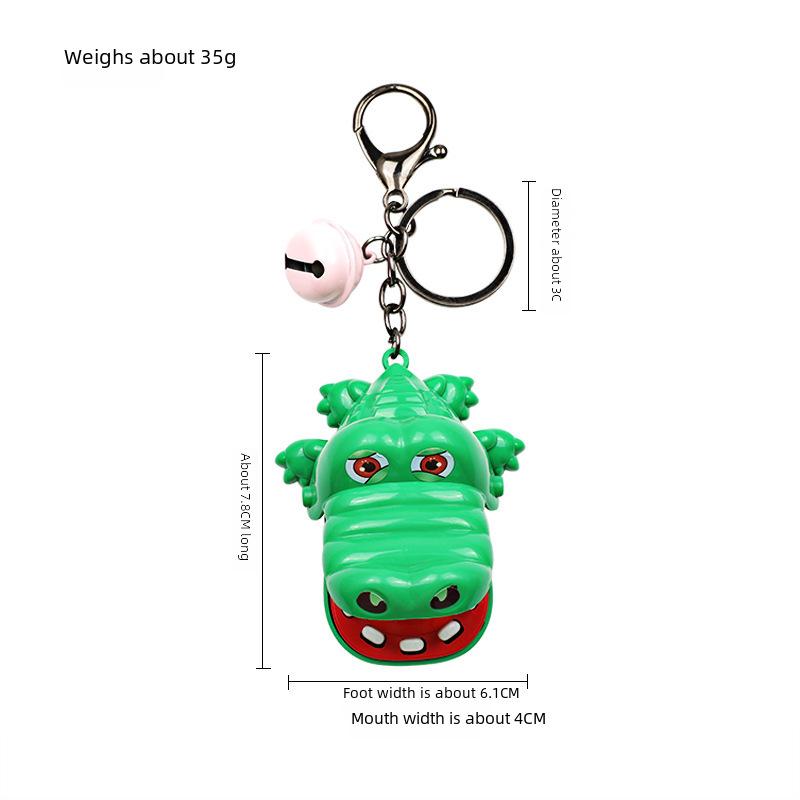 Crocodile Biting Hand Game Keychain - Innovative Cartoon Toy for Kids