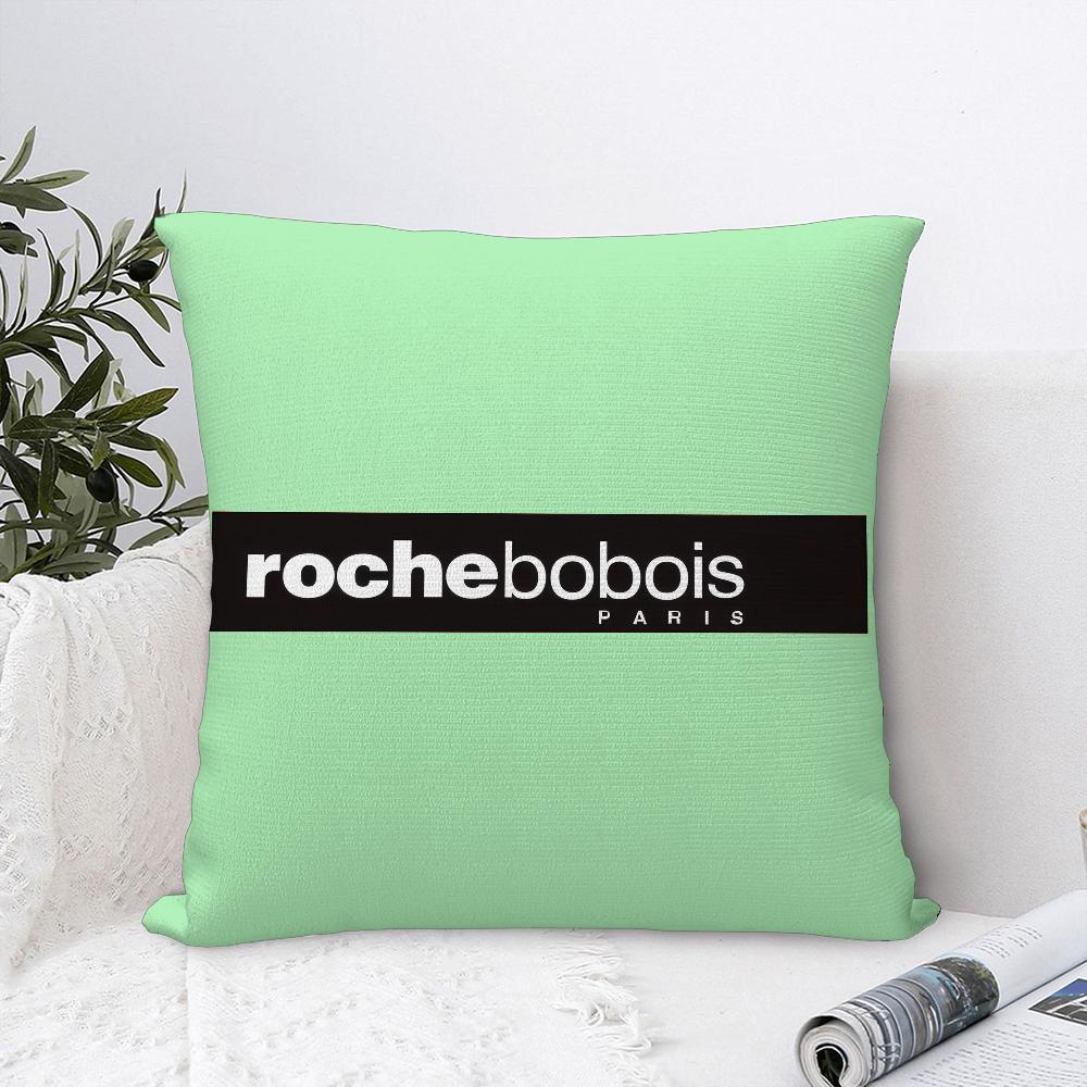 R-Roches Mode B-Bobois Kissenbezug Sofa Dekorativ Zuhause Doppelseitiger Druck Plüsch Quadratische Dekokissenbezüge Kissen Dekor