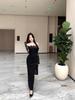French Retro One-Shoulder Lace Long Sleeve Elegant Black Bodycon Dress