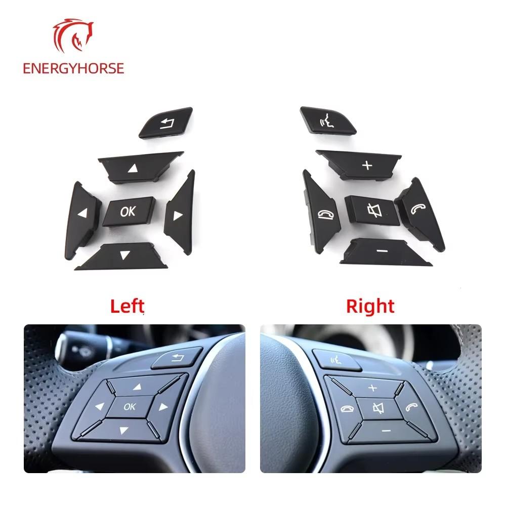 Car Steering Wheel Menu Control Button Switch Cap For Mercedes Benz C E CLS Class W204 W212 W218 Multi-functional Button Cover