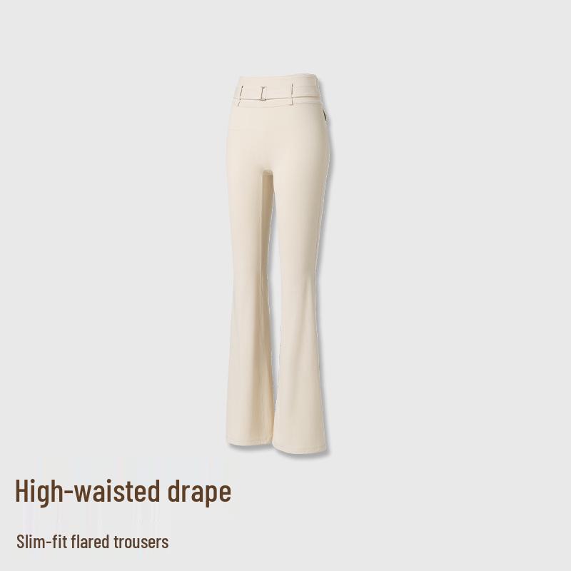 

2025 Women s Bare-Feel Adjustable Wide-Leg Yoga Pants L [Recommended weight 100-120 lbs]