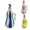 Striped Pattern Ceramic Oil Bottle Ergonomic Grip with Handle Olive Oil Dispenser Underglaze Embossed Household
