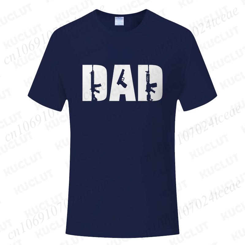 Dad Guns T-Shirt for Men Short Sleeve Tes Father's Day Gift Gun Lover Graphic Tops Harajuku Streetwear Oversized Male Clothing