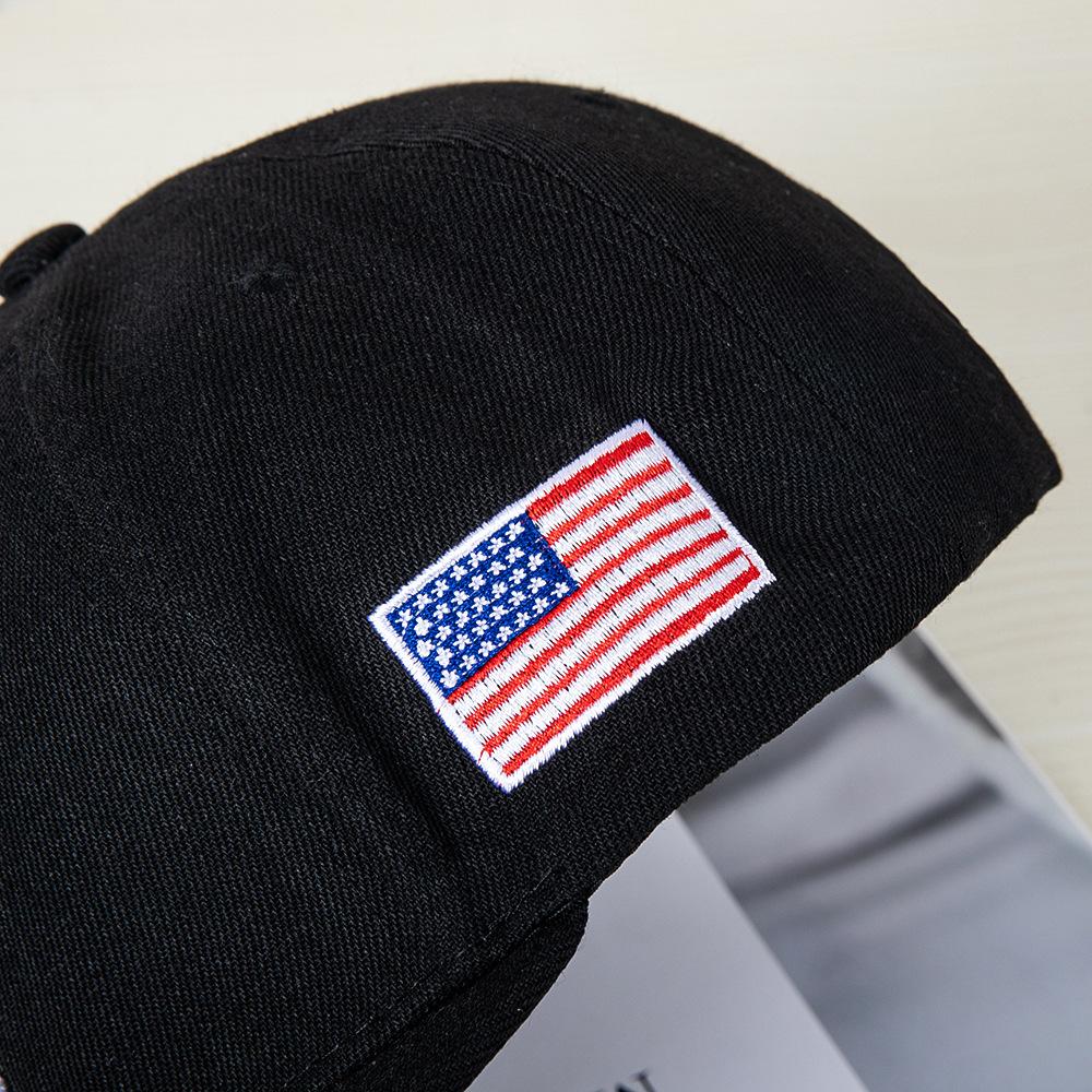 Hip-hop Flat-brimmed Baseball Cap A Letter Three-dimensional Embroidery Outdoor Shading and Sun Protection Young Men's and Women's Hip-hop Trendy Hat
