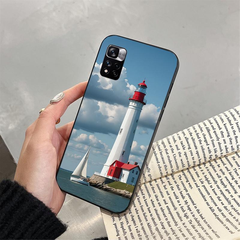 Phone Case For Xiaomi Redmi note 14 Pro 14 13 12 11 10 Pro 14S 12S 11S Redmi 14C 13C 10 Lighthouse