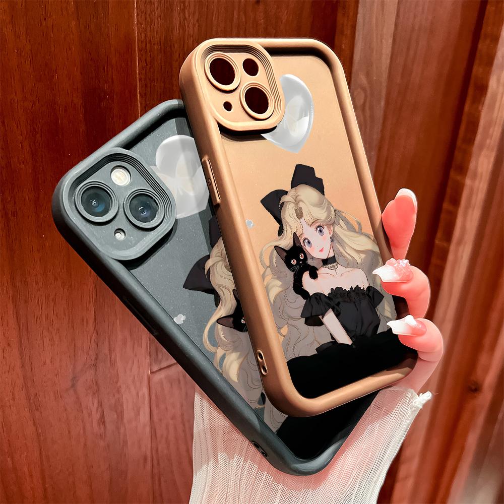 Soft Silicone Square Ladders Cartoon Pattern Full Cover Camera Protection Shockproof Case for OPPO Reno Realme OnePlus